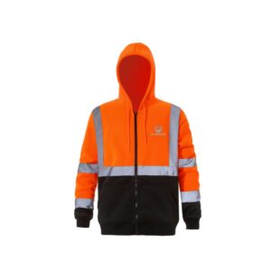 grc f506 hi vis hoodie with black base and reflective accents