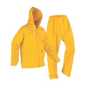 grc r405 | pvc/polyester rain gown with reflective tape