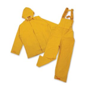 grc r405 | pvc/polyester rain gown with reflective tape