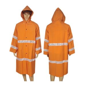 grc r405 | pvc/polyester rain gown with reflective tape