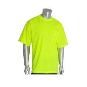 grc t212 | lightweight hi vis long sleeve safety shirt – lime polyester birdseye