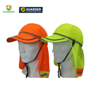 hi vis safety baseball cap with neck flap | grc a11