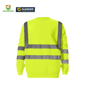 hi vis safety sweatshirt with single sided fleece lining | grc f502