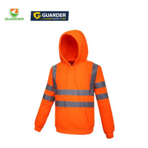 hi vis pullover safety hoodie with reflective tape | grc f504