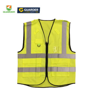 hi vis executive safety vest with multi pockets for supervisors | grc v18