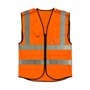 hi vis executive safety vest with multi pockets for supervisors | grc v18