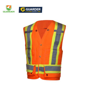 hi vis surveyor safety vest with multi pocket design | professional workwear grc v67