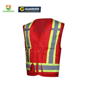 professional surveyor reflective safety vest supplier | multi pocket hi vis workwear grc v68
