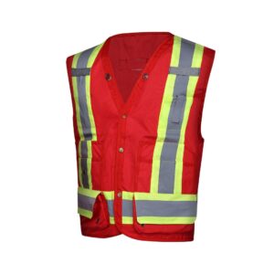 professional surveyor reflective safety vest supplier | multi pocket hi vis workwear grc v68
