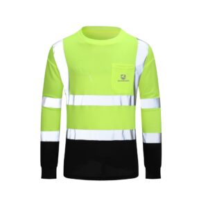 grc t216 high visibility black bottom safety t shirt