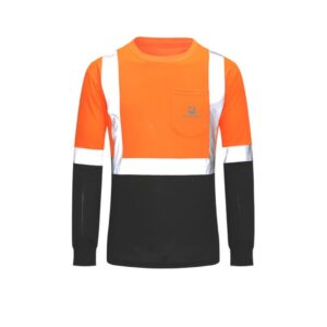 grc t216 high visibility black bottom safety t shirt
