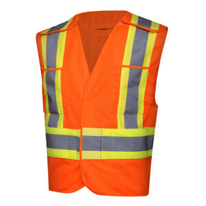 grc v64 hi vis 5 point breakaway safety vest