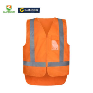day & night reflective safety vest with id pocket manufacturer | hi vis workwear grc v22