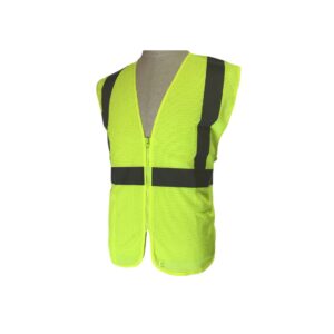 Home ansi class 2 hi vis mesh safety vest with zipper | grc v32