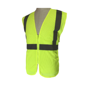ansi class 2 hi vis mesh safety vest with zipper | grc v32
