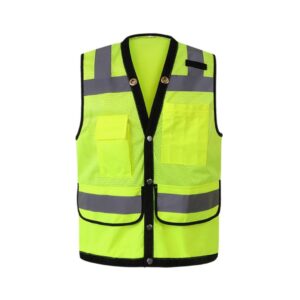 Home ansi class 2 heavy duty surveyor safety vest with multi pockets | grc v33