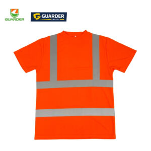 high visibility short sleeve safety t shirt with reflective tape | grc t201