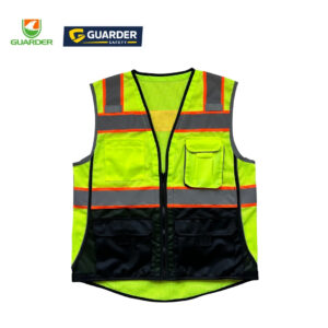 Home two tone class 2 reflective safety vest with multi pocket design | grc v51
