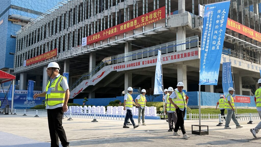 Safety Production Month 2026: Emergency Rescue Drill Highlights Construction Safety in Hefei construction safety demonstration and workplace safety training